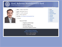 Tablet Screenshot of mostafazadeh.iut.ac.ir
