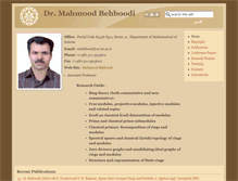 Tablet Screenshot of behboodi.iut.ac.ir