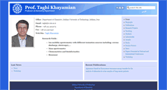 Desktop Screenshot of khayamian.iut.ac.ir