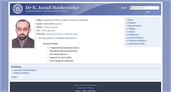 Desktop Screenshot of hashemifar.iut.ac.ir