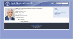 Desktop Screenshot of esmaeili.iut.ac.ir