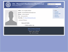 Tablet Screenshot of hashemalhosseini.iut.ac.ir