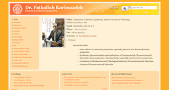 Desktop Screenshot of karimzadehf.iut.ac.ir