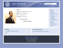 Tablet Screenshot of amirhashemi.iut.ac.ir