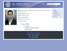 Tablet Screenshot of ghaei.iut.ac.ir