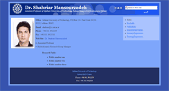 Desktop Screenshot of mansourzadeh.iut.ac.ir