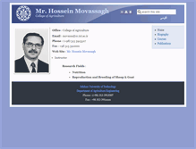 Tablet Screenshot of movassagh.iut.ac.ir